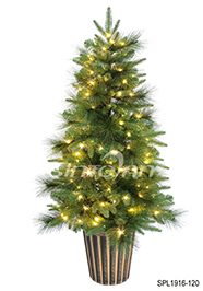 120cm Pine needle mixture tips pre-lit Christmas tree with cooper wire LED light