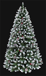 8ft Spary White Artificial Christmas Tree With decorations