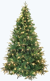 9FT PE+PVC Mixed Tips Pre-lit Christmas Tree-10% light shining