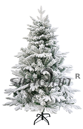 10 FT PE mixed Tips Snowy Artificial Christmas tree